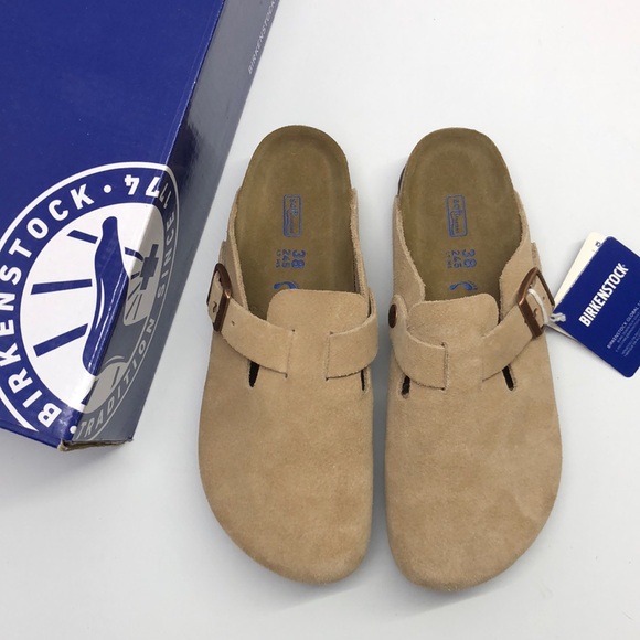 Birkenstock Tan Suede Mules - Picture 1 of 5